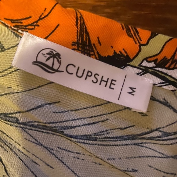 CUPSHE FLORAL BUTTON DOWN MIDI SHIRT DRESS SIZE M - Picture 6 of 7